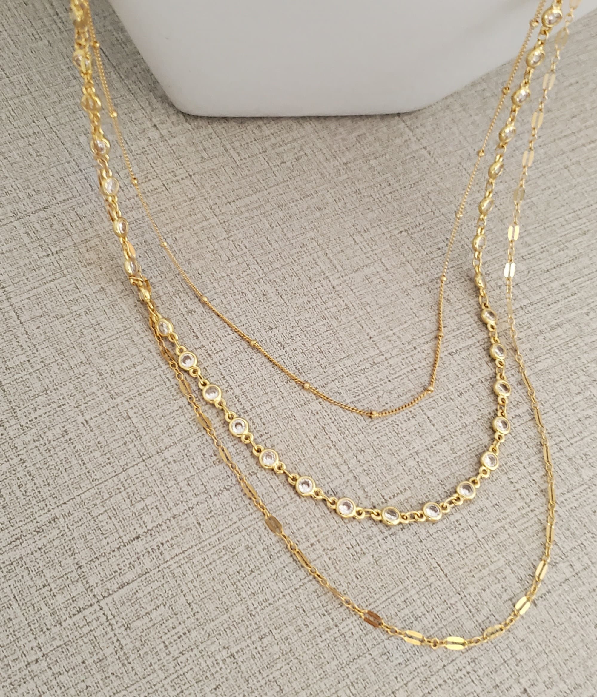 Layered Necklace Set, Set of 3, 14k Gold Filled, Sterling
