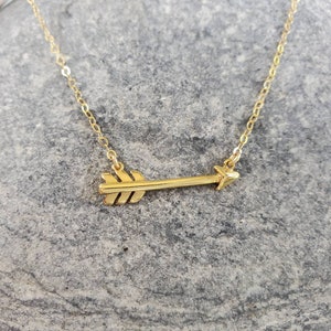 Tiny Silver Arrow Necklace, Layering Necklace, Sterling Silver, Silver Arrow Necklace, Dainty, Delicate, Silver Arrow, Minimalist Necklace Gold Vermeil