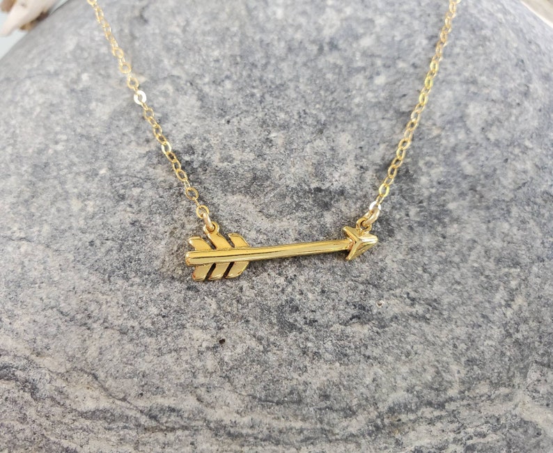 Tiny Silver Arrow Necklace, Layering Necklace, Sterling Silver, Silver Arrow Necklace, Dainty, Delicate, Silver Arrow, Minimalist Necklace Gold Vermeil