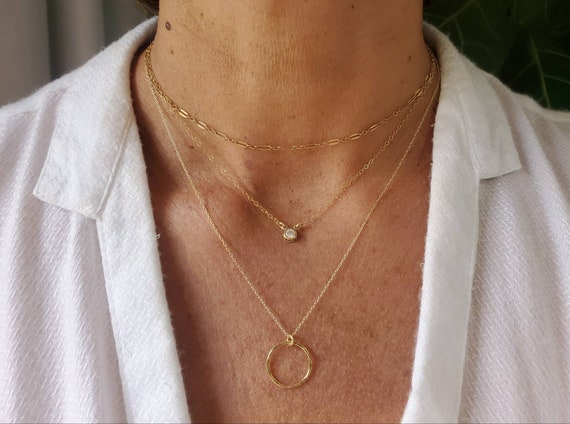 Dainty Layered Necklace Set, Set of 3, Gold, Silver, Pearl, Labradorite,  Three Necklaces, Layering Necklaces, Necklace Set, Dainty, Layered - Etsy
