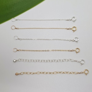 Necklace Extender, Use on Any Necklace, Sterling Silver, Gold Filled, Extension, Multi Length Adjustable, or, Choose Length