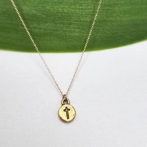 Gold Cross Necklace, Cross Necklace, Tiny Cross Pendant, Gold Cross, Tiny gold cross, Cross pendant, Gold Cross Necklace, Dainty, Delicate