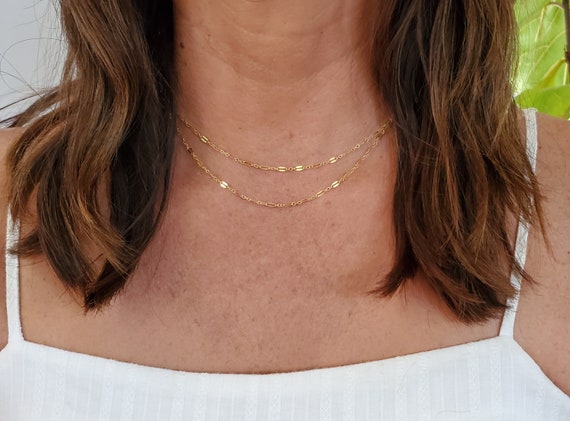 Fine layered necklace best sale