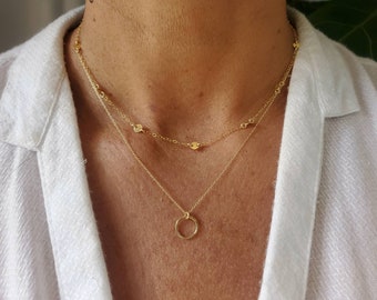 Double Necklace Set, Set of 2, Gold, Silver, Two Necklaces, Layering Necklaces, Necklace Set, Layered Set, Delicate, Dainty, Minimalist