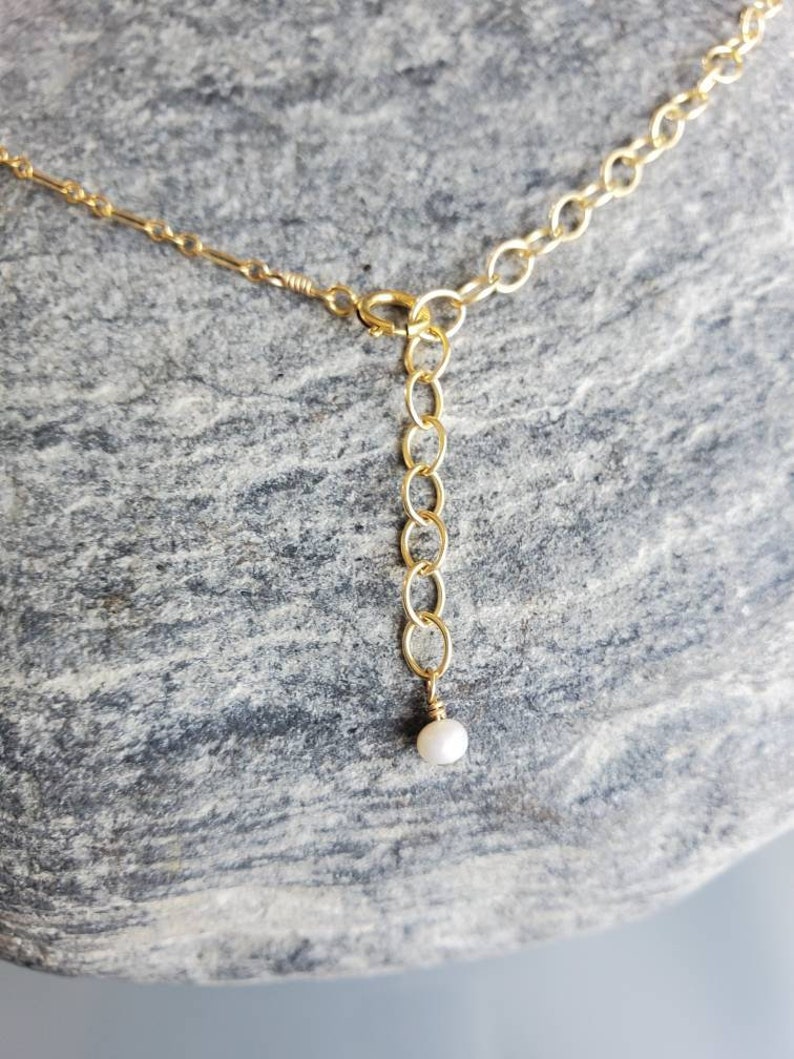 PERMANENT Necklace Extension Added to Your Necklace, Make Your Necklace Adjustable, Necklace Extender, Gold, Silver, Adjustable Necklace Gold with Pearl