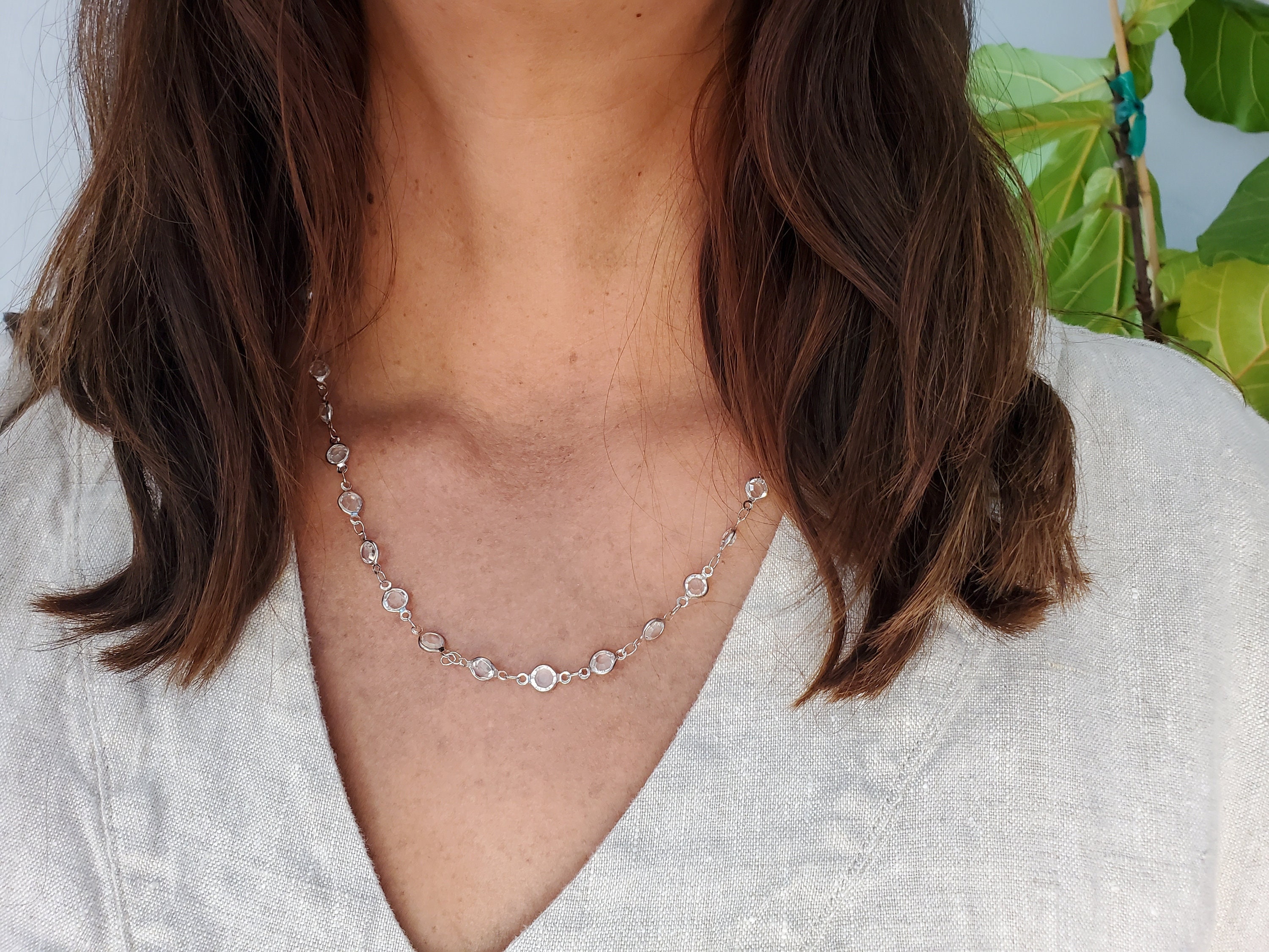 Swarovski bezel necklace deals
