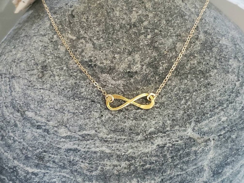 Gold Infinity Necklace, Infinity Pendant, Gold Vermeil image 3