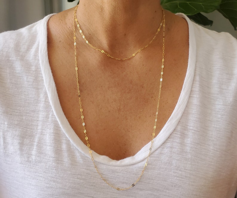 Long Layering Necklace, Double, Triple, Wrap, Layering Necklace, Long, Wrap Necklace, Gold, Silver, Dainty, Delicate, Minimalist, Necklace image 7