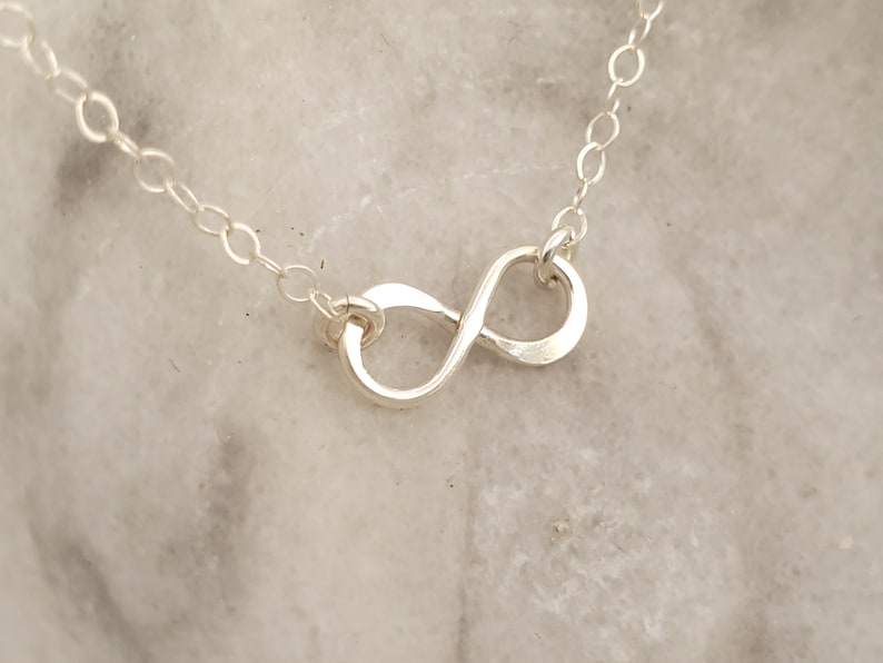 Tiny Infinity Necklace, Sterling Silver, Infinity Pendant, Silver Infinity, Necklace, Necklace, Infinity, Silver, Dainty, Delicate, Minimal image 4