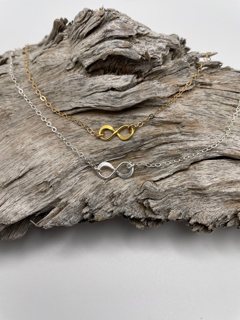 Tiny Infinity Necklace, Sterling Silver, Infinity Pendant, Silver Infinity, Necklace, Necklace, Infinity, Silver, Dainty, Delicate, Minimal image 9