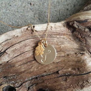 Colar Monograma Dourado, Trevo, Colar Inicial, Trevo, Colar Dourado
