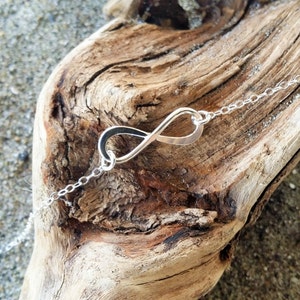 Gold Infinity Necklace, Infinity Pendant, Gold Vermeil Sterling Silver