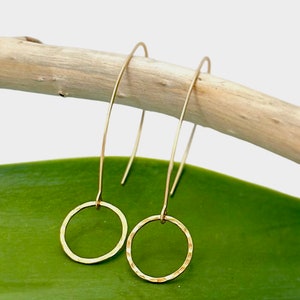 Hammered Circle Earrings, Hammered Circle, Gold Earrings, Silver Earings, Hammered Earrings, Gold Earrings, Geometric, Earrings, dangle
