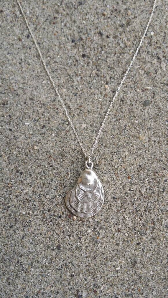 Gold Oyster Necklace Oyster Shell Pearl 