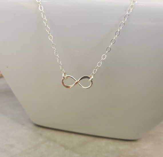 Tiny Infinity Necklace, Sterling Silver, Infinity Pendant, Silver Infinity,  Necklace, Necklace, Infinity, Silver, Dainty, Delicate, Minimal 