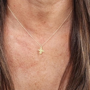 Tiny Hummingbird Necklace, Gold Filled, or, Sterling Silver, Bird Pendant, Gold Bird Necklace, Dainty, Tiny Bird Necklace