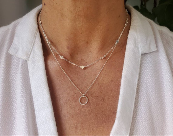 Amazon.com: Dainty Drop Silver Diamond Lariat Necklace for Women, Handmade  Sterling Silver Lariat Necklace, Trendy Long Y Teardrop Necklace (Silver,  Double CZ Lariat) : Handmade Products