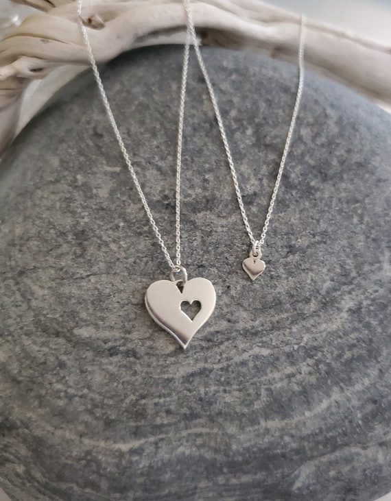 Mother Daughter Heart Necklace Pendant 2 Piece Gift | K & S Bespoke  Invitations & gifts