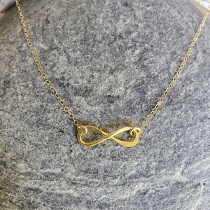 Gold Infinity Necklace, Infinity Pendant, Gold Vermeil image 4