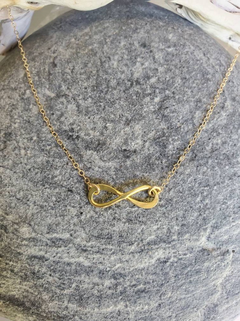 Gold Infinity Necklace, Infinity Pendant, Gold Vermeil image 4