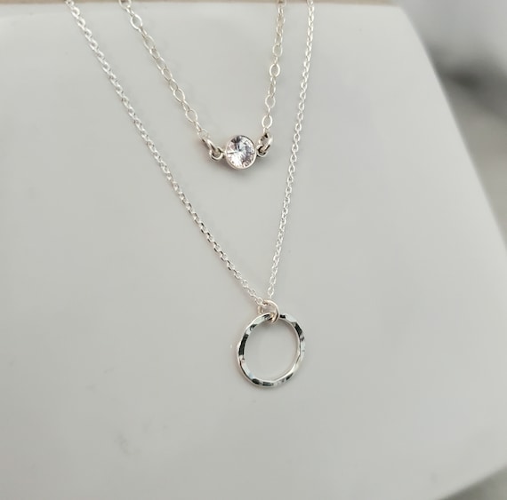 Double Necklace Set Set of 2 Gold Silver Two Necklaces