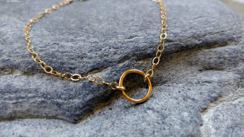 Gold Bracelet, Layering Bracelet, Tiny Bracelet, Hammered,Gold, Heart, Circle, Infinity, Hammered Bracelet, Tiny Gold Bracelet, Dainty image 3