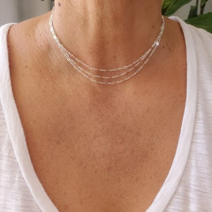 Long Layering Necklace, Double, Triple, Wrap, Layering Necklace, Long, Wrap Necklace, Gold, Silver, Dainty, Delicate, Minimalist, Necklace image 6