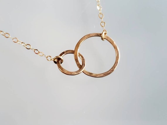 9ct Rose Gold Double Circle Slider Pendant | Goldmark (AU)