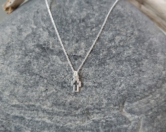 Tiny Cross Necklace, Sterling Silver, Silver Cross Necklace, Tiny Cross, Cross Necklace, Dainty, Cross
