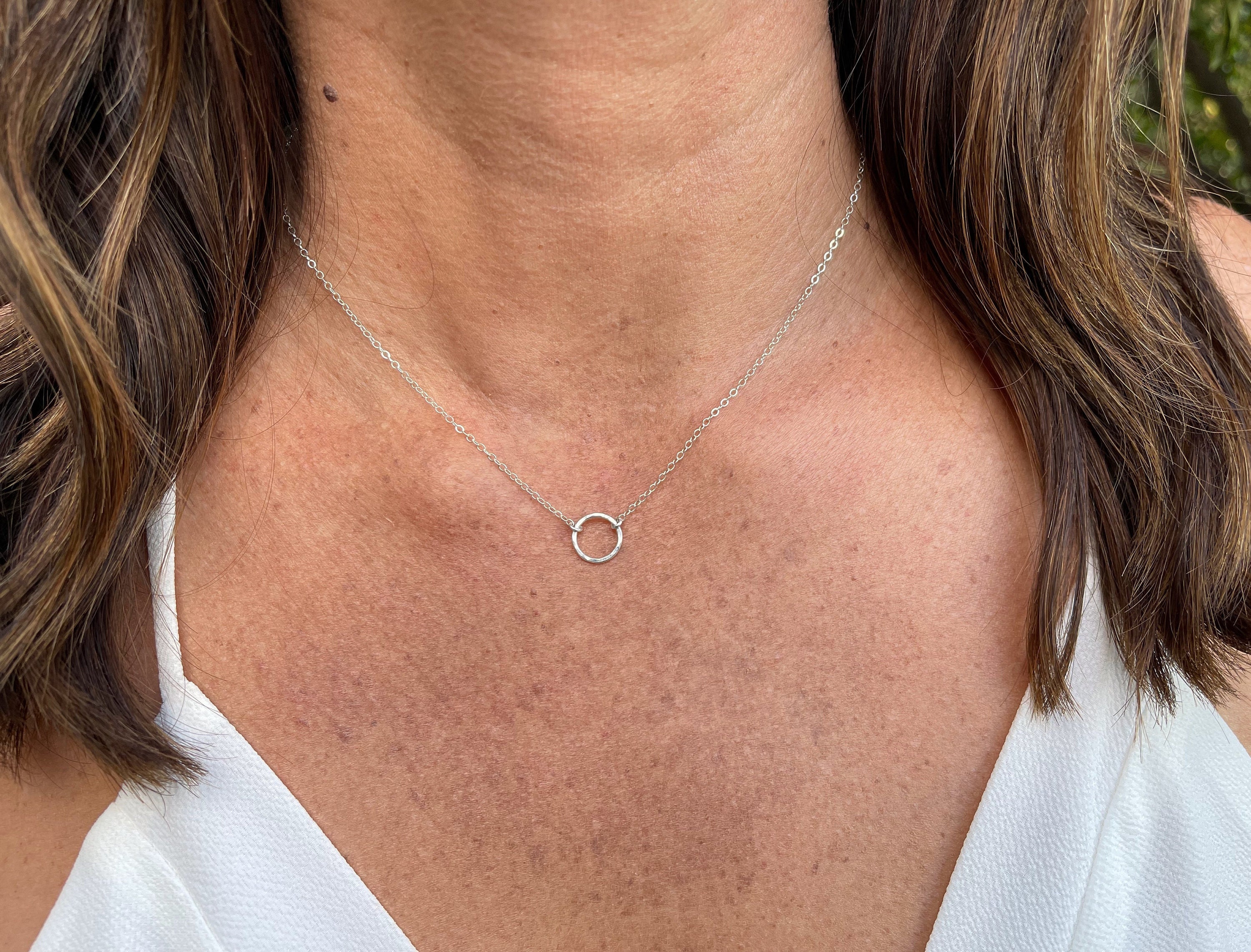Circle choker hotsell silver