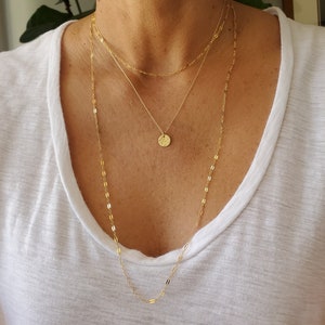 Long Layering Necklace, Double, Triple, Wrap, Layering Necklace, Long, Wrap Necklace, Gold, Silver, Dainty, Delicate, Minimalist, Necklace image 2