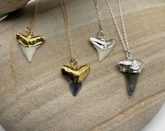 Shark Tooth Necklace, Gold, Silver, Gold Shark Tooth necklace, Silver Shark Tooth Necklace, Genuine Shark Tooth, Dainty, Beach, Ocean, Small