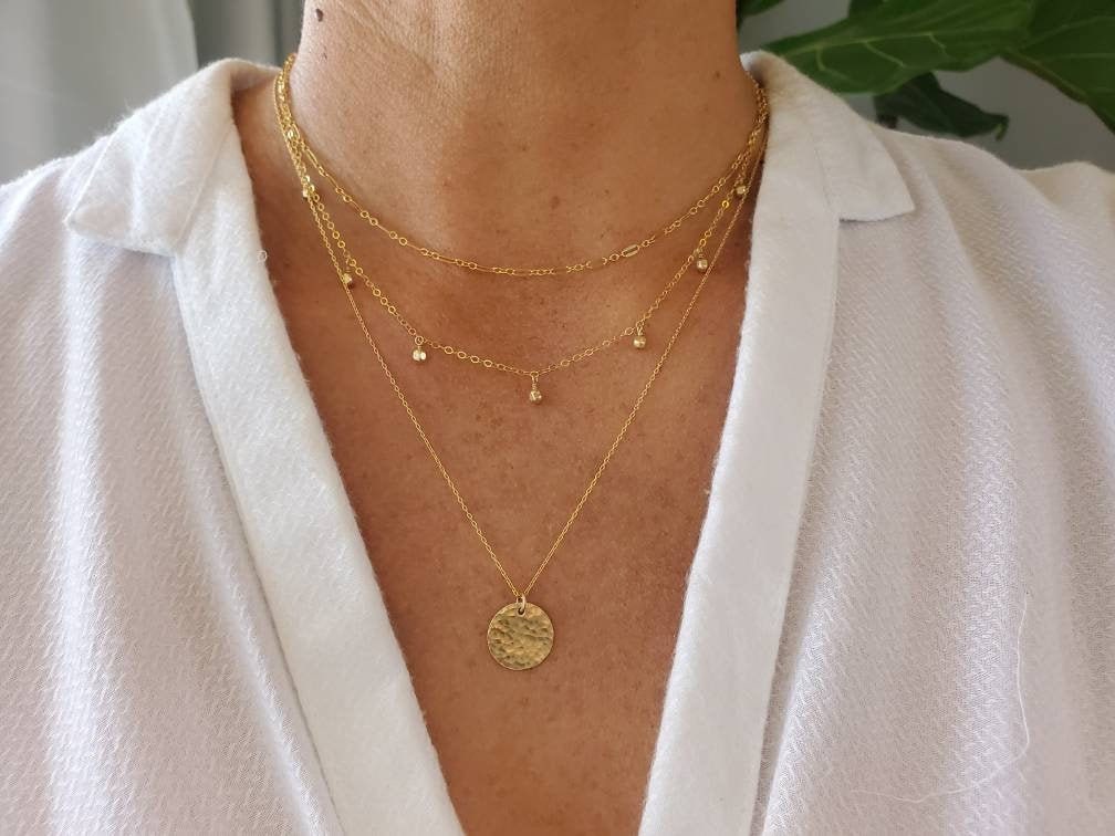 Dainty Layered Necklace Set Set of 3 