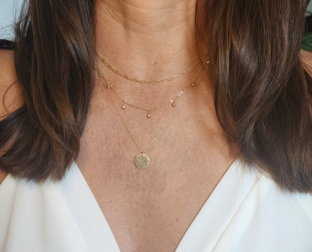 Delicate layered necklace discount