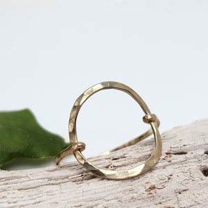 Dainty Ring, Circle Ring, Gold Ring, Hammered, Simple, Tiny Ring, Gold Fill, Sterling Silver, Silver Ring, Silver Circle, Gold Circle, Ring