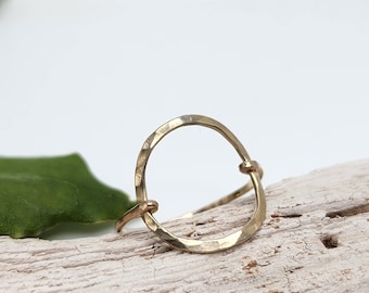 Dainty Ring, Circle Ring, Gold Ring, Hammered, Simple, Tiny Ring, Gold Fill, Sterling Silver, Silver Ring, Silver Circle, Gold Circle, Ring