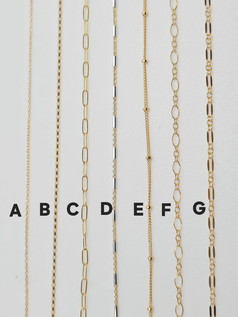 Dainty Gold Chain, 14K Gold Filled, Simple, Chain Only, Delicate, Dainty, Minimalist, Gold Necklace, Choker, Gold Chain image 2