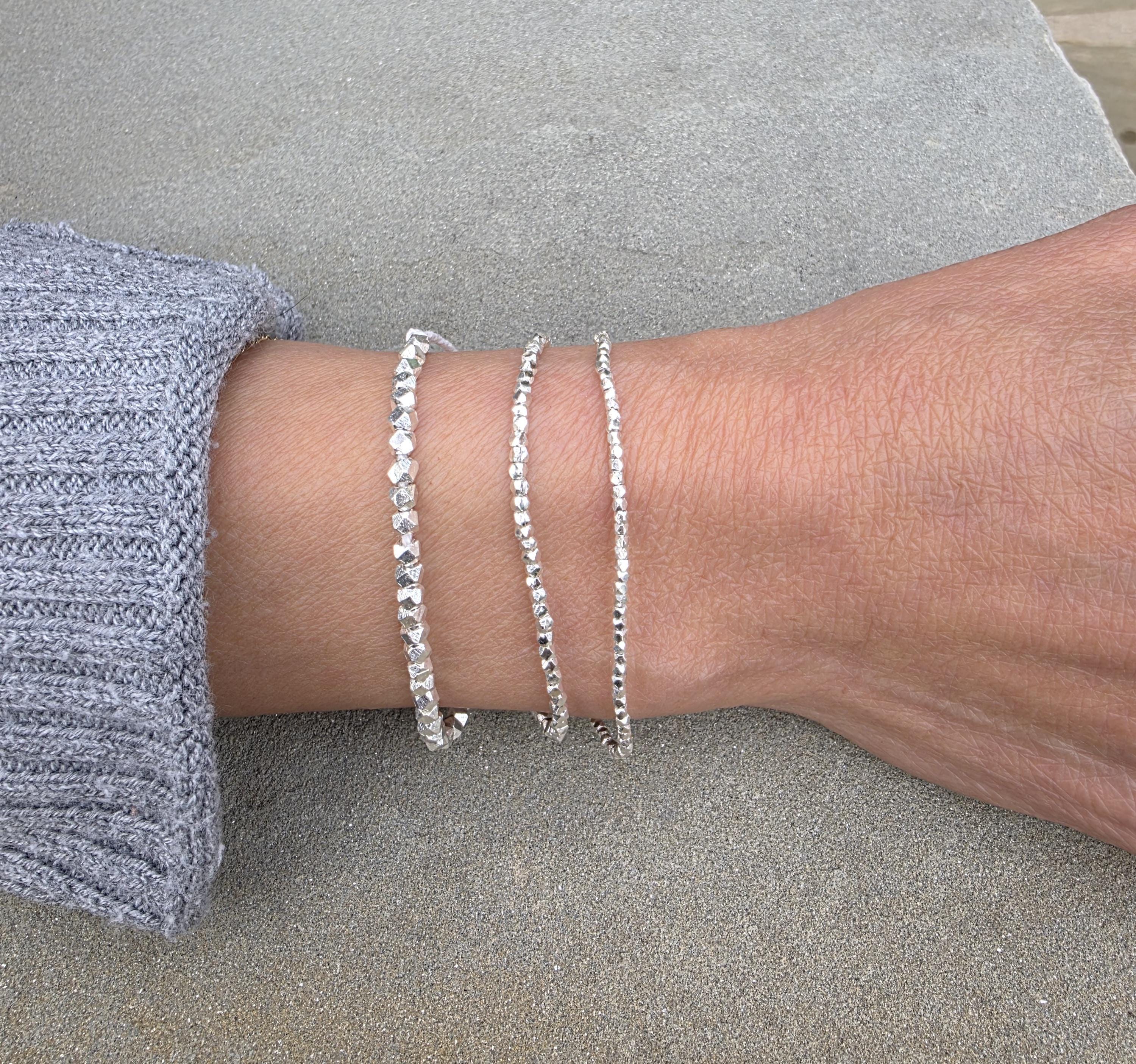Karen Hill Tribe Beaded Bracelets, Sterling Silver, Gold Vermeil