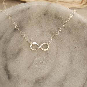 Tiny Infinity Necklace, Sterling Silver, Infinity Pendant, Silver Infinity, Necklace, Necklace, Infinity, Silver, Dainty, Delicate, Minimal image 3