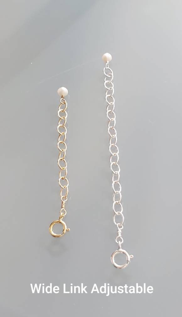 Necklace Extender Sterling Silver Gold 