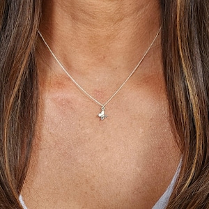 Petit collier papillon, argent sterling, pendentif papillon 3D, collier papillon en argent, collier papillon, délicat, délicat