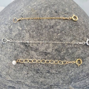 Necklace Extender, Sterling Silver, Gold Filled, Extension, Multi Length, Or, Adjustable, or Fixed, Use on Any Necklace!