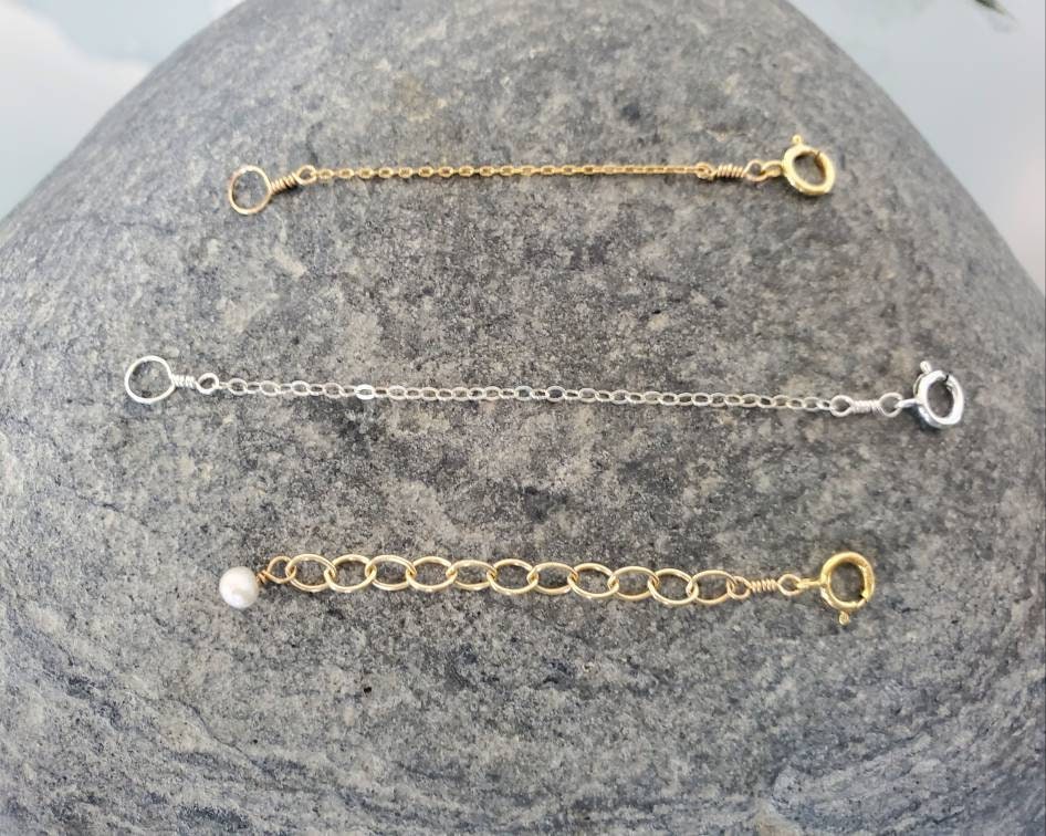 Necklace Extender, Sterling Silver, Gold Filled, Extension, Multi Length,  Or, Adjustable, or Fixed, Use on Any Necklace!