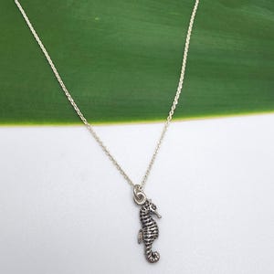 Tiny Sterling Silver Seahorse Necklace, Silver Necklace, Tiny, Seahorse, Sterling Silver, Dainty, Delicate
