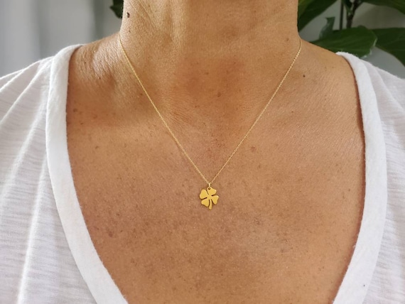 Gold Shamrock Necklace