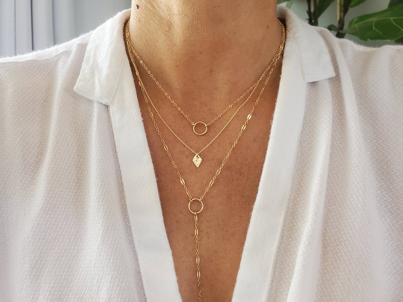 Layered Necklace Set, Set of 3, Gold, Silver, Three Necklaces, Layering Necklaces, Necklace Set, Layered Set, Delicate, Dainty, Minimalist 14k Gold Fill