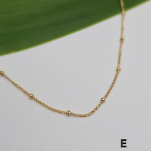 Dainty Gold Chain, 14K Gold Filled, Simple, Chain Only, Delicate, Dainty, Minimalist, Gold Necklace, Choker, Gold Chain image 7
