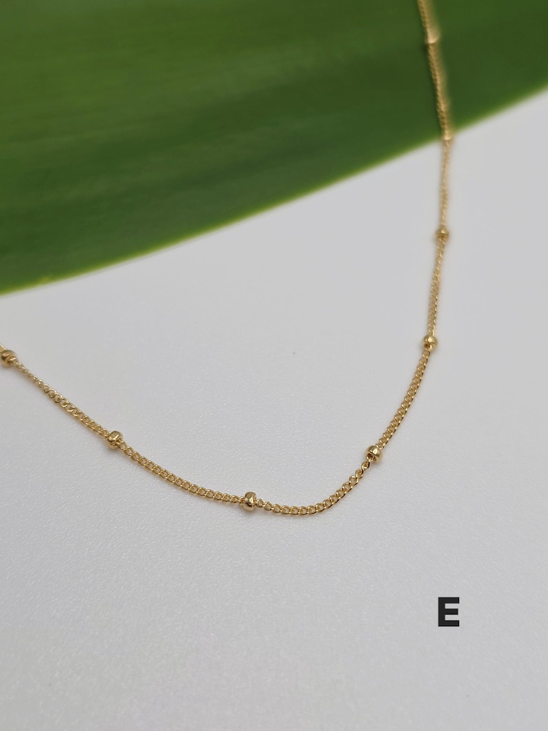 Dainty Gold Chain, 14K Gold Filled, Simple, Chain Only, Delicate, Dainty, Minimalist, Gold Necklace, Choker, Gold Chain image 7