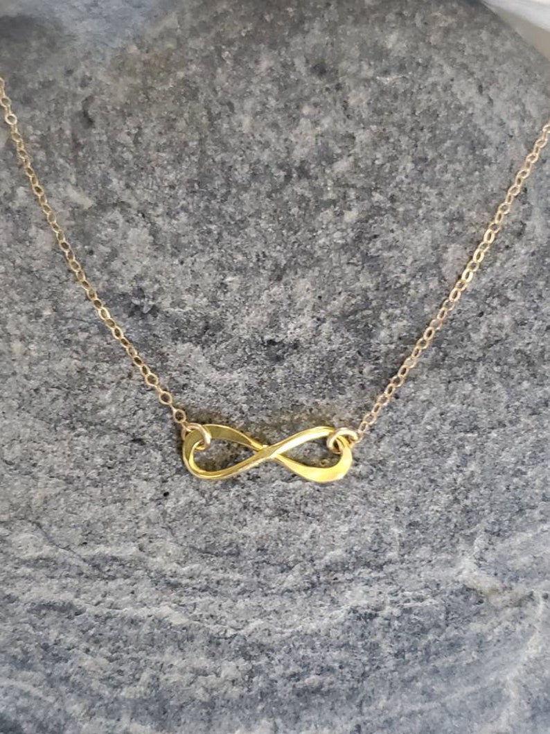 Gold Infinity Necklace, Infinity Pendant, Gold Vermeil Gold Vermeil