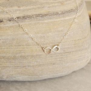 Tiny Infinity Necklace, Sterling Silver, Infinity Pendant, Silver ...